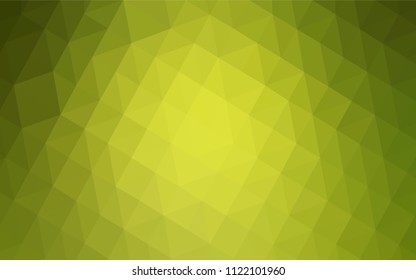 Light Green vector triangle mosaic texture. Creative illustration in halftone style with triangles. Template for cell phone's backgrounds.