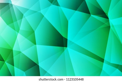 Light Green vector triangle mosaic cover. Modern abstract illustration with triangles. Brand new design for your business.