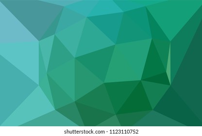 Light Green vector triangle mosaic cover. Glitter abstract illustration with an elegant triangles. Template for cell phone's backgrounds.