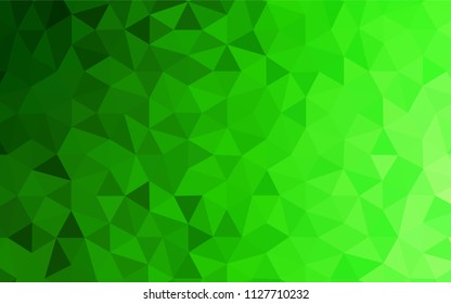 Light Green vector triangle mosaic template. Shining colorful illustration with triangles. New template for your brand book.
