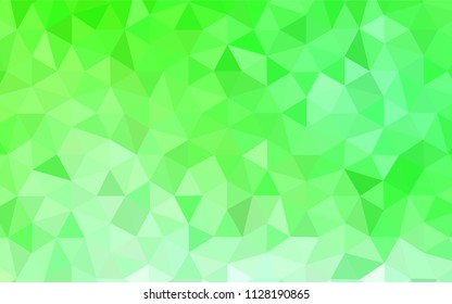 Light Green vector triangle mosaic template. Colorful illustration in abstract style with triangles. Polygonal design for your web site.