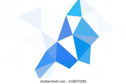 Light Green vector triangle mosaic texture. Triangular geometric sample with gradient.  Textured pattern for your backgrounds.