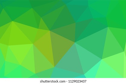 Light Green vector triangle mosaic texture. Colorful illustration in abstract style with triangles. Brand new design for your business.