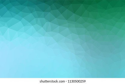 Light Green vector triangle mosaic texture. Polygonal abstract illustration with gradient. New template for your brand book.