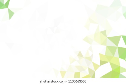 Light Green vector triangle mosaic cover. Shining colorful illustration with triangles. Textured pattern for your backgrounds.