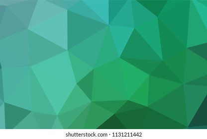 Light Green vector triangle mosaic template. Modern abstract illustration with triangles. Brand new design for your business.
