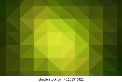 Light Green vector triangle mosaic template. Colorful illustration in polygonal style with gradient. Best triangular design for your business.