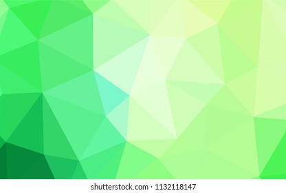 Light Green vector triangle mosaic cover. Modern abstract illustration with triangles. A new texture for your web site.