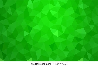 Light Green vector triangle mosaic cover. A sample with polygonal shapes. Polygonal design for your web site.