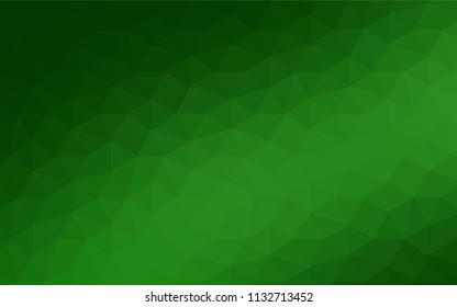 Light Green vector triangle mosaic template. Colorful illustration in abstract style with triangles. A completely new design for your leaflet.