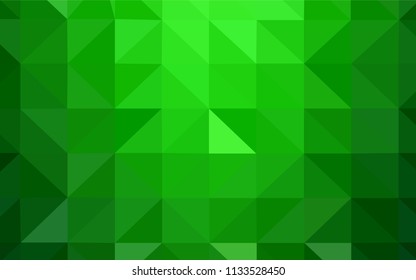 Light Green vector triangle mosaic template. Glitter abstract illustration with an elegant triangles. New template for your brand book.