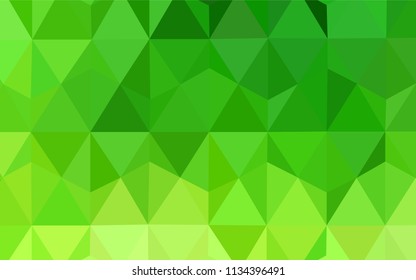 Light Green vector triangle mosaic cover. A completely new color illustration in a polygonal style. Template for cell phone's backgrounds.