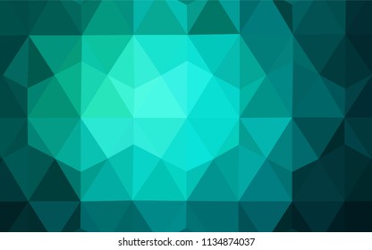 Light Green vector triangle mosaic texture. Creative illustration in halftone style with triangles. Best triangular design for your business.