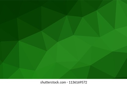Light Green vector triangle mosaic template. Colorful abstract illustration with triangles. Polygonal design for your web site.