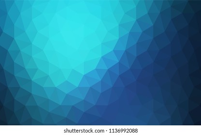 Light Green vector triangle mosaic cover. Creative illustration in halftone style with triangles. Best triangular design for your business.