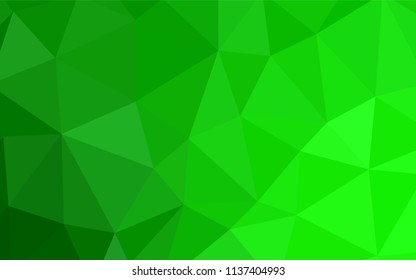 Light Green vector triangle mosaic cover. A sample with polygonal shapes. Template for cell phone's backgrounds.