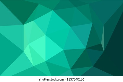 Light Green vector triangle mosaic texture. Shining colorful illustration with triangles. Template for cell phone's backgrounds.