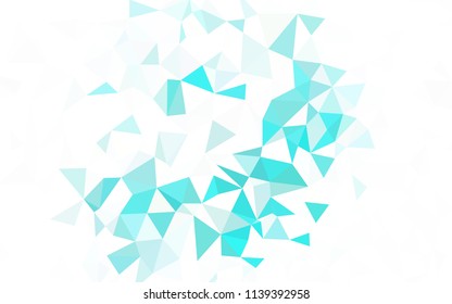 Light Green vector triangle mosaic cover. Glitter abstract illustration with an elegant triangles. Triangular pattern for your design.