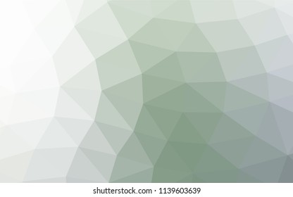 Light Green vector triangle mosaic template. Creative geometric illustration in Origami style with gradient. The completely new template can be used for your brand book.