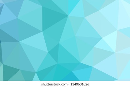 Light Green vector triangle mosaic cover. Elegant bright polygonal illustration with gradient. Brand new style for your business design.