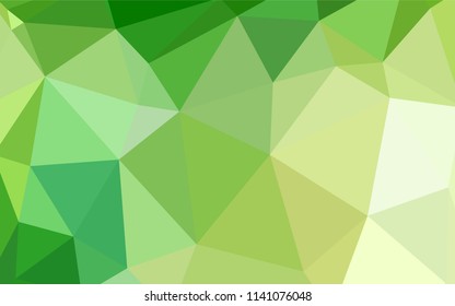 Light Green vector triangle mosaic texture. A completely new color illustration in a polygonal style. Pattern for a brand book's backdrop.