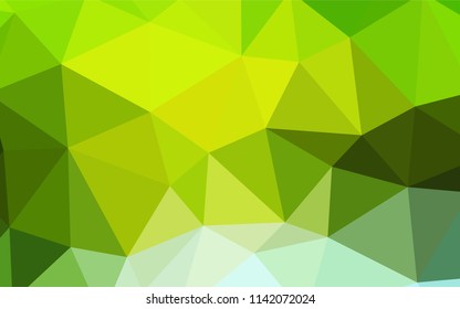 Light Green vector triangle mosaic texture. Colorful abstract illustration with triangles. Template for cell phone's backgrounds.