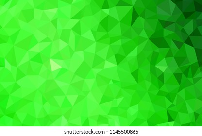 Light Green vector triangle mosaic cover. A completely new color illustration in a polygonal style. Polygonal design for your web site.
