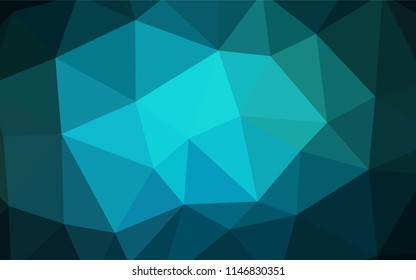 Light Green vector triangle mosaic texture. Glitter abstract illustration with an elegant triangles. New template for your brand book.