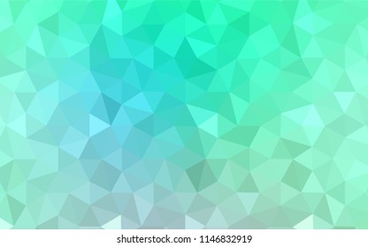 Light Green vector triangle mosaic texture. Shining polygonal illustration, which consist of triangles. Pattern for a brand book's backdrop.