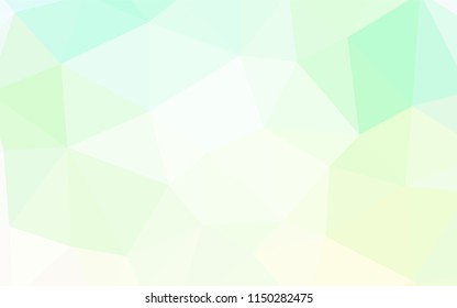 Light Green vector triangle mosaic cover. Modern abstract illustration with triangles. Brand new style for your business design.