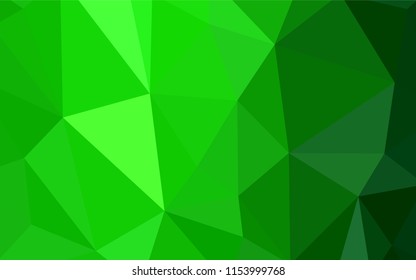 Light Green vector triangle mosaic texture. Elegant bright polygonal illustration with gradient. New template for your brand book.
