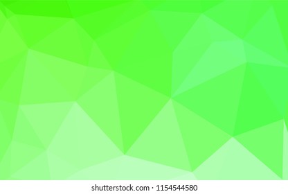 Light Green vector triangle mosaic template. A sample with polygonal shapes. Best triangular design for your business.