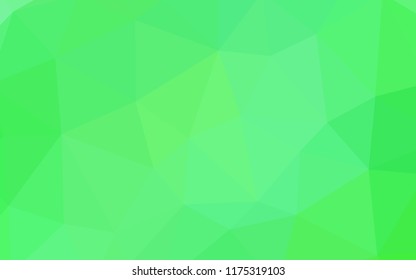 Light Green vector triangle mosaic texture. Elegant bright polygonal illustration with gradient. Template for cell phone's backgrounds.