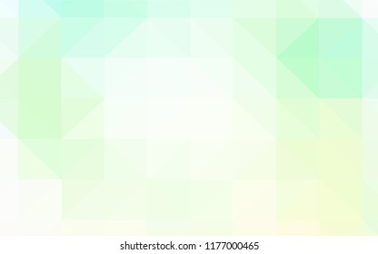 Light Green vector triangle mosaic texture. Creative illustration in halftone style with triangles. Brand new style for your business design.