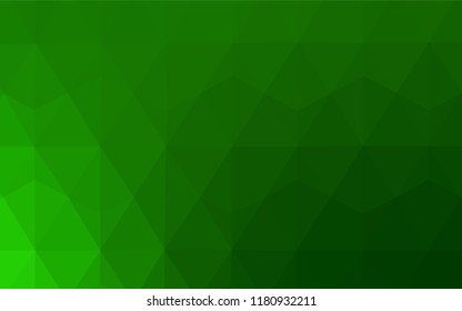 Light Green vector triangle mosaic texture. Colorful abstract illustration with triangles. Best triangular design for your business.