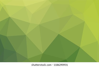 Light Green vector triangle mosaic cover. Elegant bright polygonal illustration with gradient. Brand new design for your business.