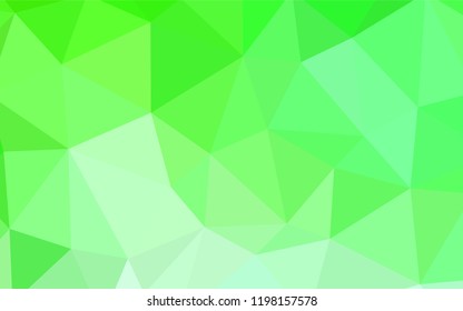 Light Green vector triangle mosaic cover. A sample with polygonal shapes. New template for your brand book.