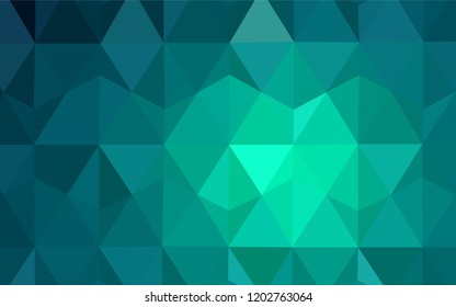 Light Green vector triangle mosaic cover. Colorful illustration in polygonal style with gradient. Pattern for a brand book's backdrop.
