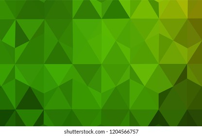 Light Green vector triangle mosaic cover. Colorful abstract illustration with triangles. A new texture for your web site.