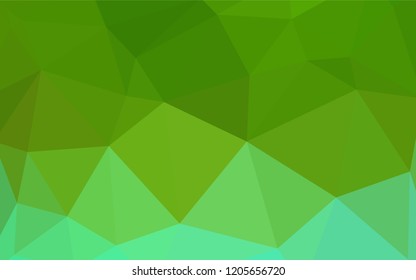 Light Green vector triangle mosaic cover. Colorful illustration in abstract style with triangles. Best triangular design for your business.