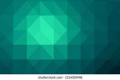 Light Green vector triangle mosaic cover. Creative geometric illustration in Origami style with gradient. The best triangular design for your business.