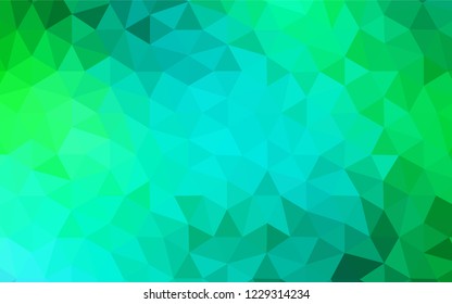 Light Green vector triangle mosaic texture. Modern abstract illustration with triangles. Triangular pattern for your design.