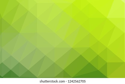 Light Green vector triangle mosaic cover. A completely new color illustration in a vague style. Template for your brand book.