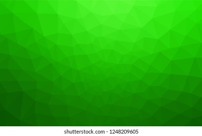 Light Green vector triangle mosaic texture. Creative geometric illustration in Origami style with gradient. A new texture for your web site.