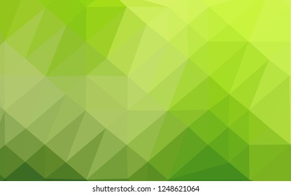 Light Green vector triangle mosaic cover. Shining colored illustration in a Brand new style. Brand new design for your business.