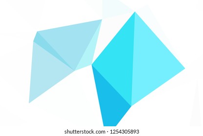 Light Green vector triangle mosaic texture. Polygonal abstract illustration with gradient. Brand new design for your business.