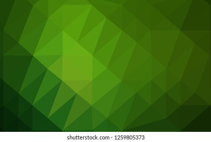 Light Green vector triangle mosaic template. A sample with polygonal shapes. Template for your brand book.