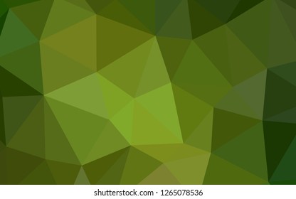 Light Green vector triangle mosaic cover. Colorful illustration in polygonal style with gradient. Template for cell phone's backgrounds.