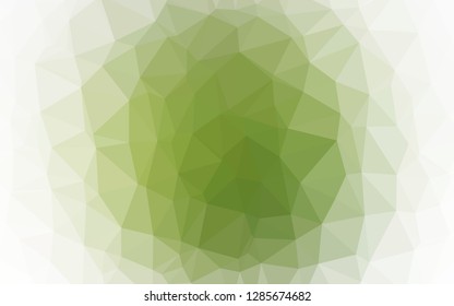 Light Green vector triangle mosaic texture. Triangular geometric sample with gradient.  Textured pattern for background.