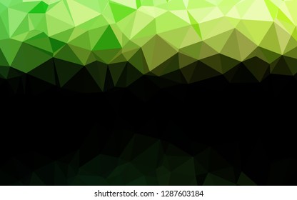 Light Green vector triangle mosaic template. Shining illustration, which consist of triangles. The best triangular design for your business.